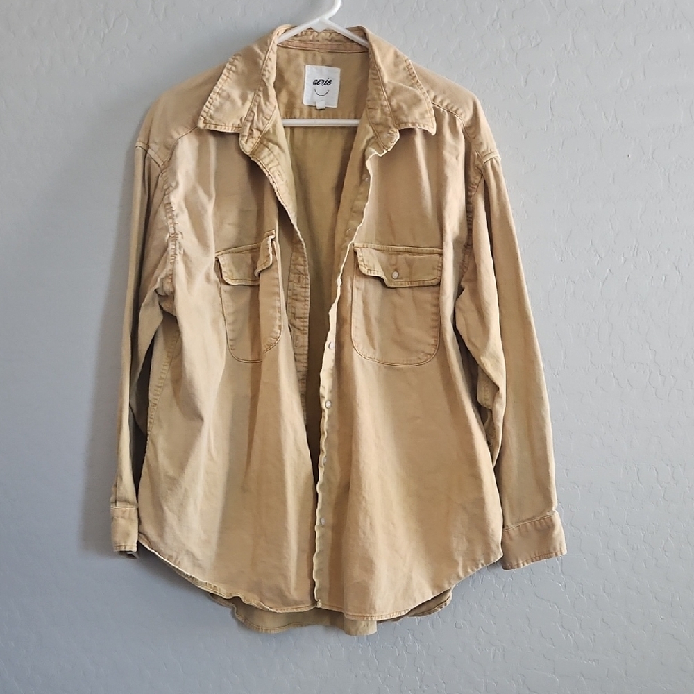 Aerie Light Brown Casual Shirt
